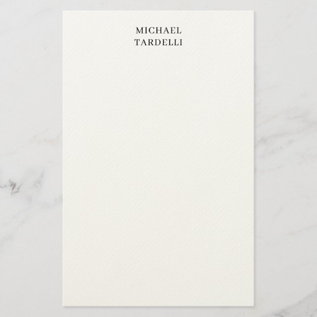 Papeterie Unique Moderne Plain Minimaliste (Devant)