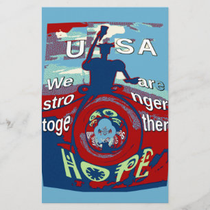 Papeterie United in Hope : Stronger Together - USA Art Print