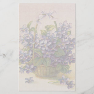 Papeterie Violettes dans un panier