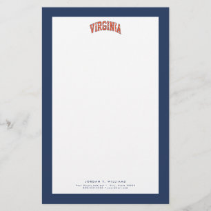 Papeterie Virginia Wordmark en détresse