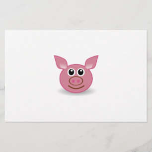 Papeterie Visage de dessin de porc