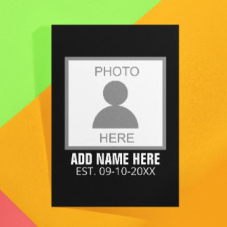 Papeterie Votre photo ici Nom et âge