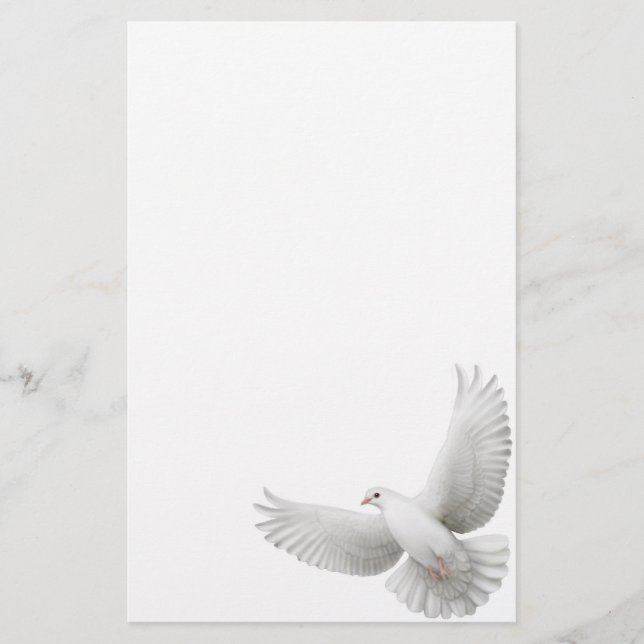 Papeterie White Peace Dove (Devant)
