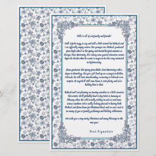 Papeterie White Silver Christmas Family Newsletter Votre tex