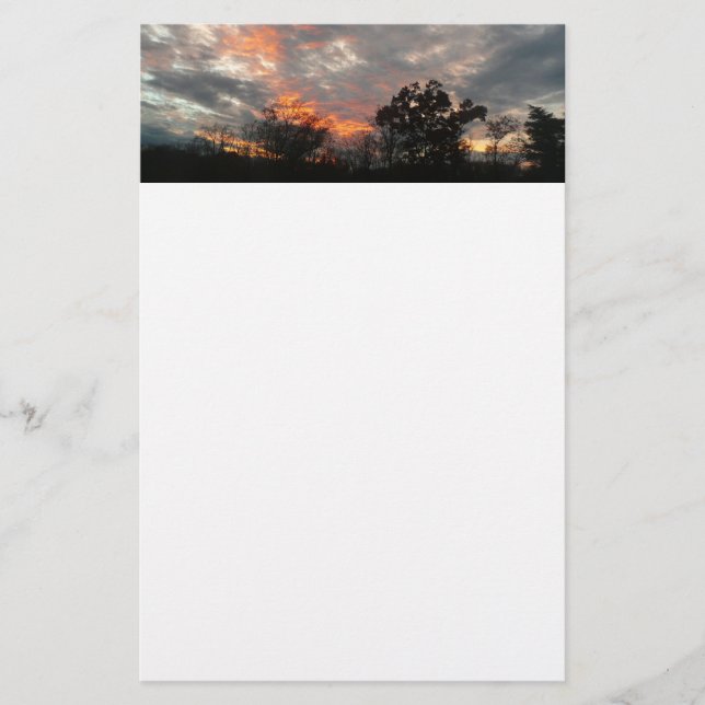 Papeterie Winter Sunset Nature Paysage Photographie (Devant)