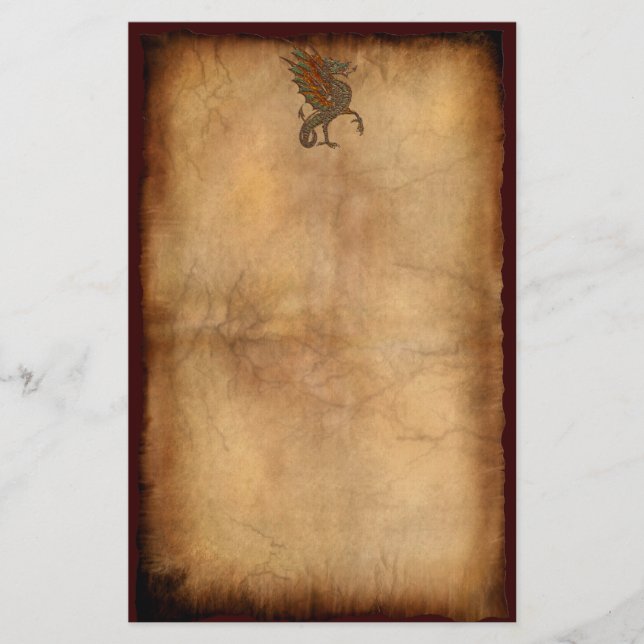 Papeterie Ye Vieux Dragon médiéval sur la conception du parc (Devant)