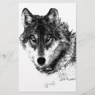 Papeterie Yeux de loup inspirants noir blanc