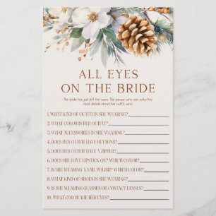 Papeterie Yeux De Pin Tree Sur Le Jeu De Fête des mariées De