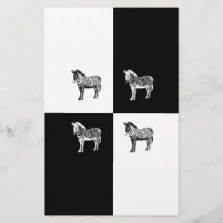 Papeterie Zèbre noir et blanc
