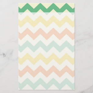 Papeterie Zigzags de Chevron de jaune orange de vert de