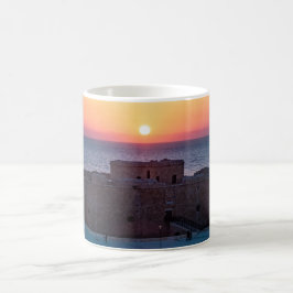 Paphos Burg bei Sonnenuntergang, Aussicht auf die  Kaffeetasse