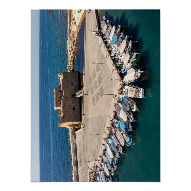 Paphos Castle & Harbour - Originalbild Poster (Vorderseite)