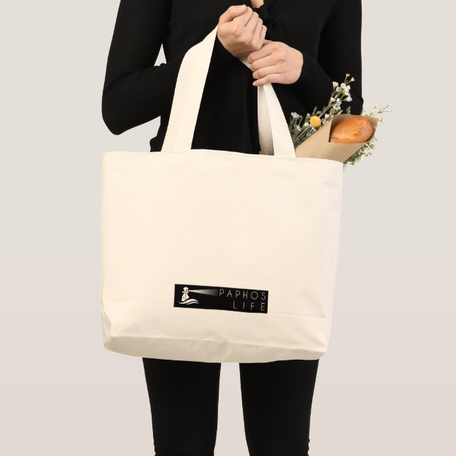 Paphos Life-Logo Jumbo Stoffbeutel (Vorderseite (Produkt))