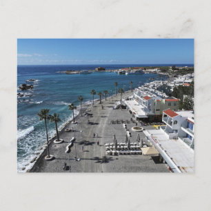 Paphos-Meeresfront mit Burg und Hafen von Drohne Postkarte
