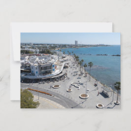 Paphos Sea Front Walk mit Drohne Postkarte