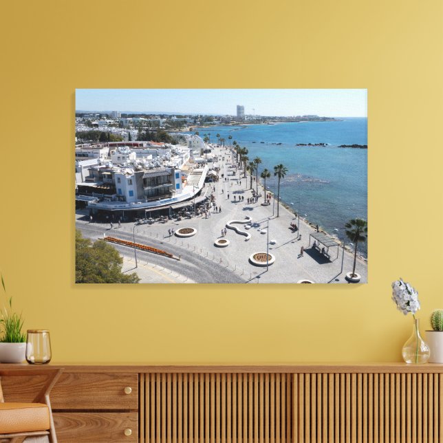 Paphos Seafront-Ansicht Leinwanddruck (Insitu (Wohnzimmer))