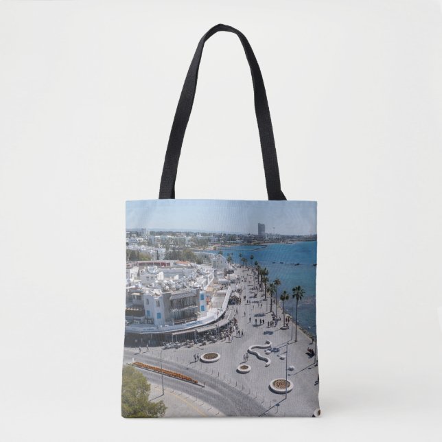 Paphos Seafront-Ansicht Tasche (Vorderseite)