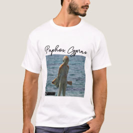 Paphos Statue Boy and Fish, Unterschrift T-Shirt