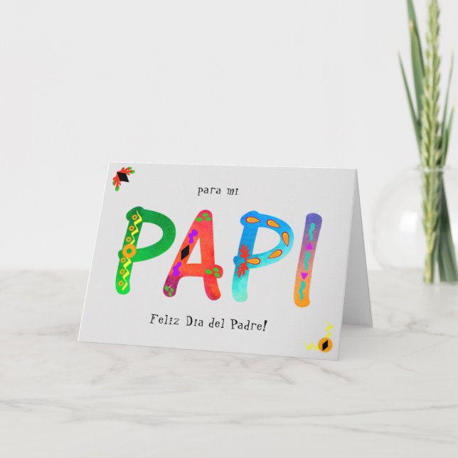 PAPI Bold Geometric Boho Vatertag  Karte (Vorderseite)