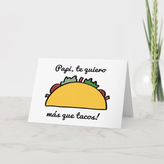Papi, cartes de fête des pères de tacos de Quiero (Devant)