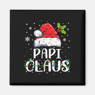 Papi Claus Xmas Weihnachtsmannmütze Matching Famil Magnet