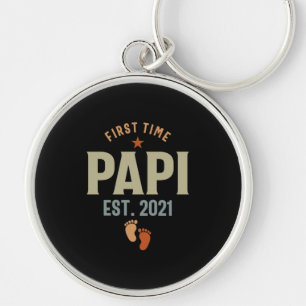 Papi Est 2021 Vater zum ersten Mal Schlüsselanhänger