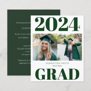 Papier 2023 BUDGET Vert Moderne 2 Photo Grad Faire-part