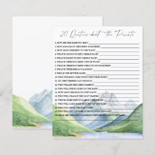 Papier 20 Questions sur le jeu de baby shower Parents