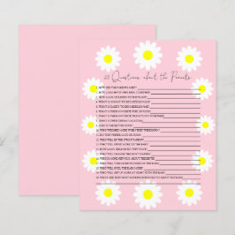 Papier 20 Questions sur le jeu de baby shower Parents