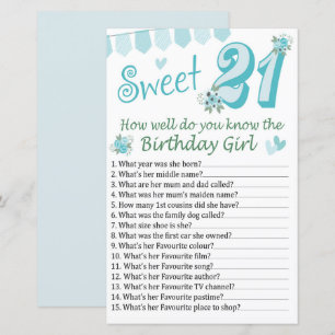 Papier 21e anniversaire Comme vous connaissez bien l'anni