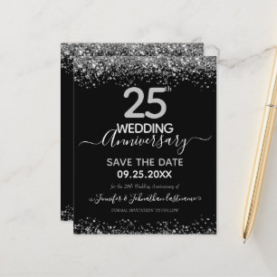 Papier 25e anniversaire du Mariage Enregistrer la date Bu