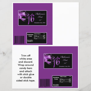 Papier 2 Hérshey's Grand Bar Wrapper Sweet 16 Violet