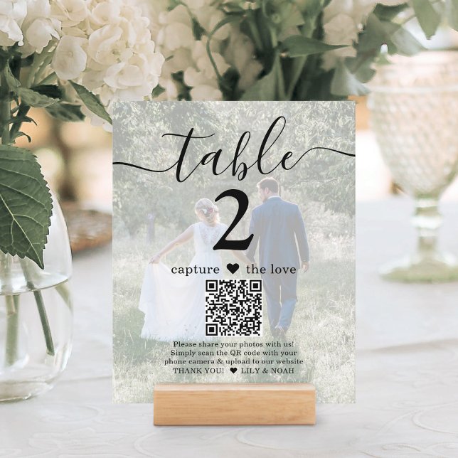 Papier 2 Photo Mariage Site Web QR Code Lumière Numéro de (Créateur téléchargé)