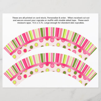 Papier 2 Polka Dot Anniversaire Personnaliser Cupcake Wra