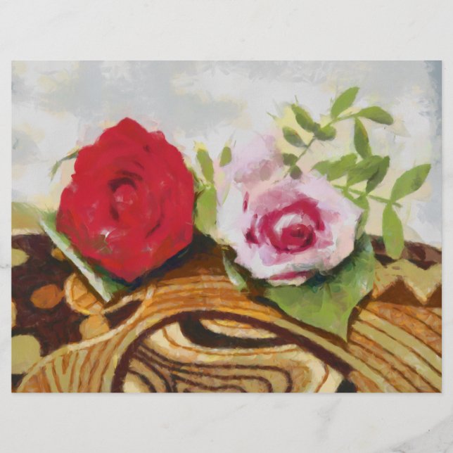 Papier 2 tableaux rose (Devant)