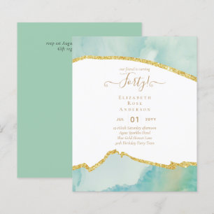 Papier 40e anniversaire Invitations Glamor Girly FUN mode