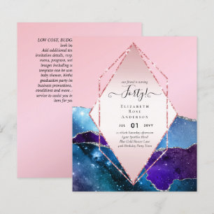 Papier 40e anniversaire Invitations Glamor Girly FUN mode