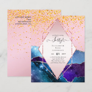 Papier 40e anniversaire Invitations Glamor Girly FUN mode
