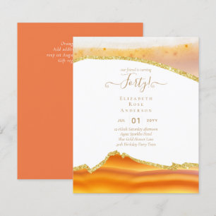 Papier 40e anniversaire Invitations Glamor Girly FUN mode