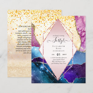 Papier 40e anniversaire Invitations Glamor Girly FUN mode