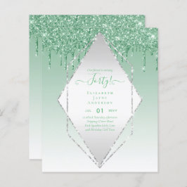 Papier 40e anniversaire Invitations Sa Parties scintillan