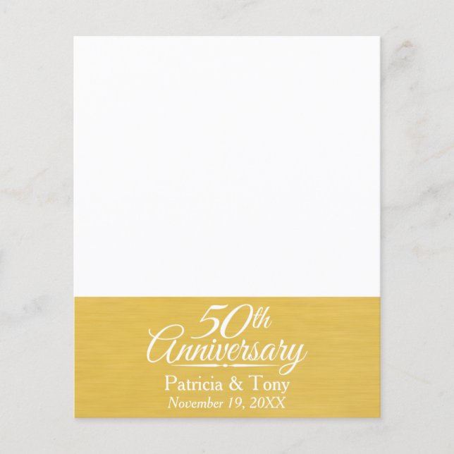 Papier 50e anniversaire du Mariage Golden personnalisé (Devant)