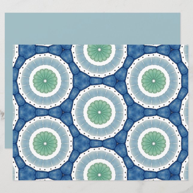Papier 52 Bleu (Devant / Derrière)