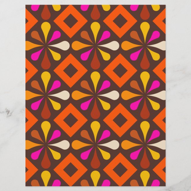 Papier 60s 70s retro mod paper print (Devant)