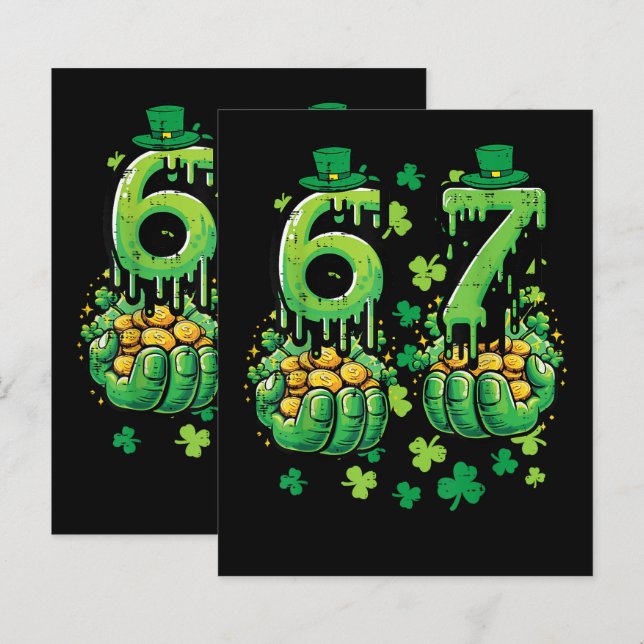 Papier 6 7 Jour de la Saint-Patrick (Devant / Derrière)