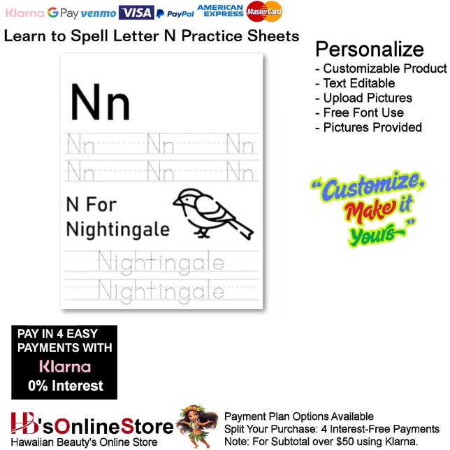 Papier 7 Learn To Spell Letter N Teacher Home Schooling (7 Learn To Spell Letter N Teacher Home Schooling.)