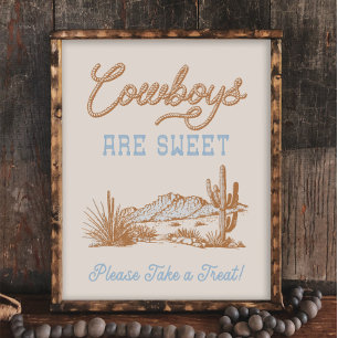 Papier 8x10 Cowboys sont Sweet Western Sign