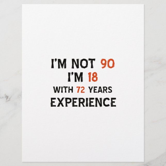 Papier 90e anniversaire de cool (Devant)