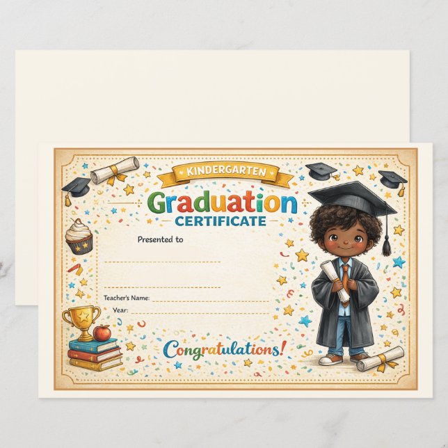 Papier A Bright Keepsake for Life’s First Big Step (Devant / Derrière)