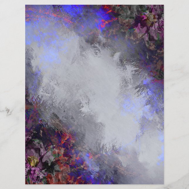 Papier à cadres de trame Gris et Lavande (Devant)